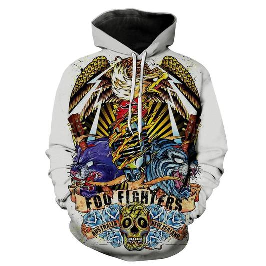 Foo Fighters 3D Printed Hoodie/Zipper Hoodie