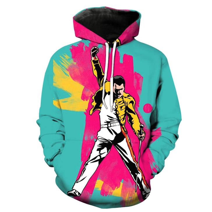 Freddie Mercury 3D Printed Hoodie/Zipper Hoodie