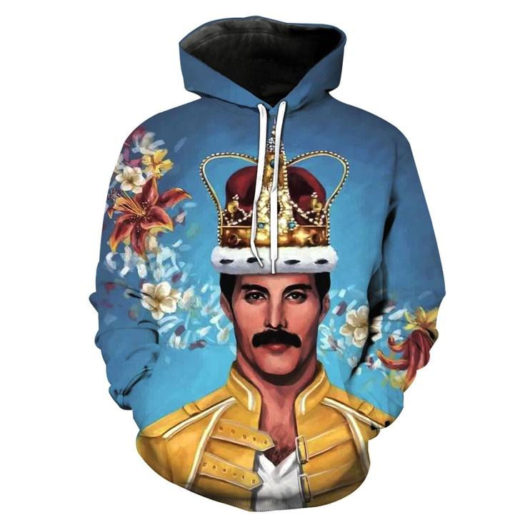 Freddie Mercury 3D Printed Hoodie/Zipper Hoodie