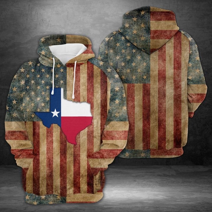 Great Texas Inside American 3D Printed Hoodie/Zipper Hoodie