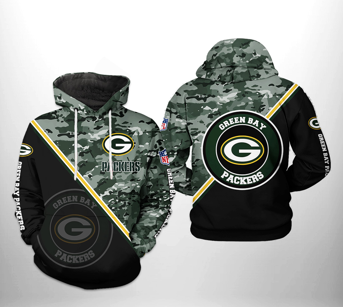 Green Bay Packers NFL Camo Team 3D Printed Hoodie/Zipper Hoodie - Travels  in Translation