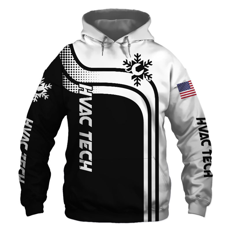 HVAC Tech Black US 3D Printed Hoodie/Zipper Hoodie