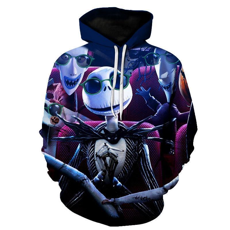 Atlanta Falcons NFL Halloween Skull Skeleton Zip Hoodie 3D All Over Print