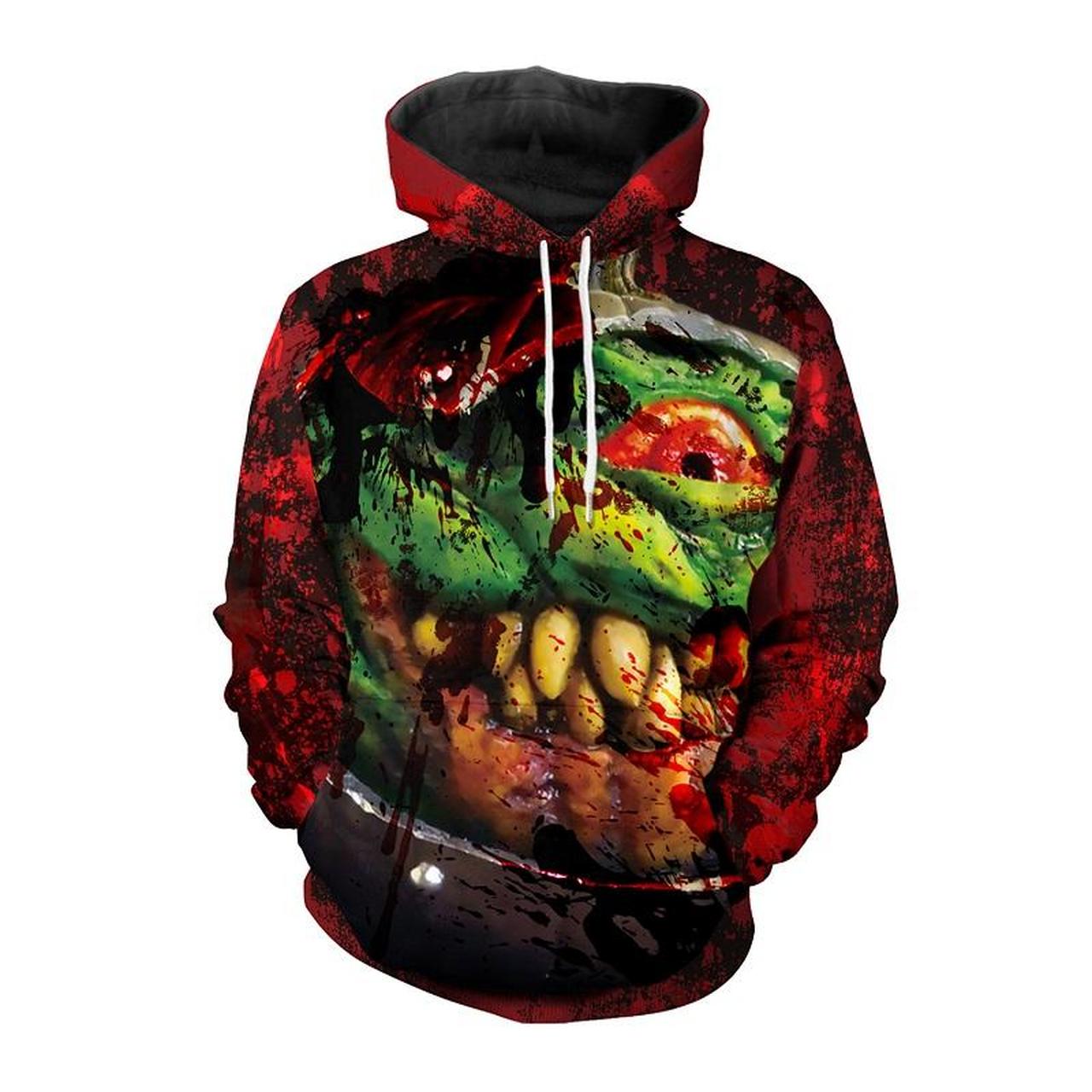 Halloween Monster Print 3D Printed Hoodie/Zipper Hoodie