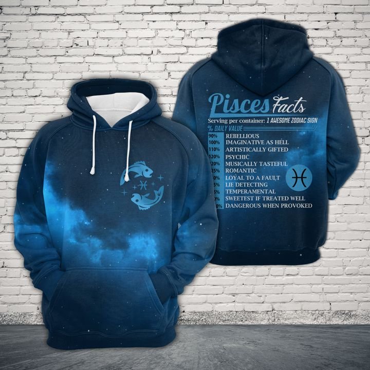 Horoscope Pisces Facts 3D Printed Hoodie/Zipper Hoodie