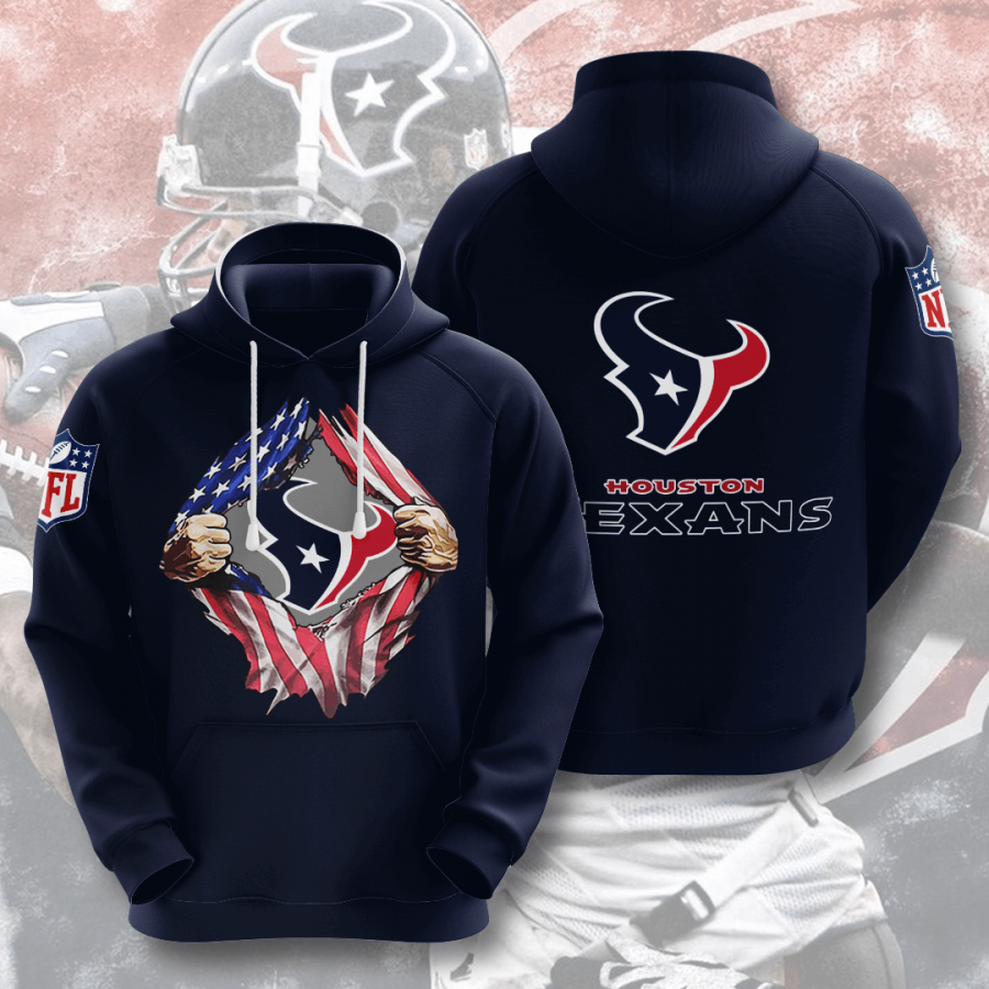 Men's NFL x Staple Navy Houston Texans All Over Print Pullover Hoodie