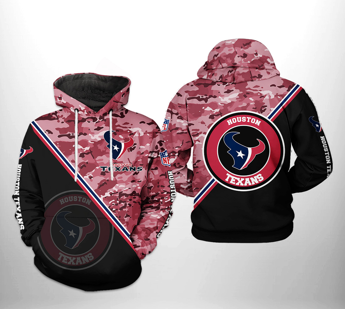 Houston Texans Camo Hoodie 3D Printed