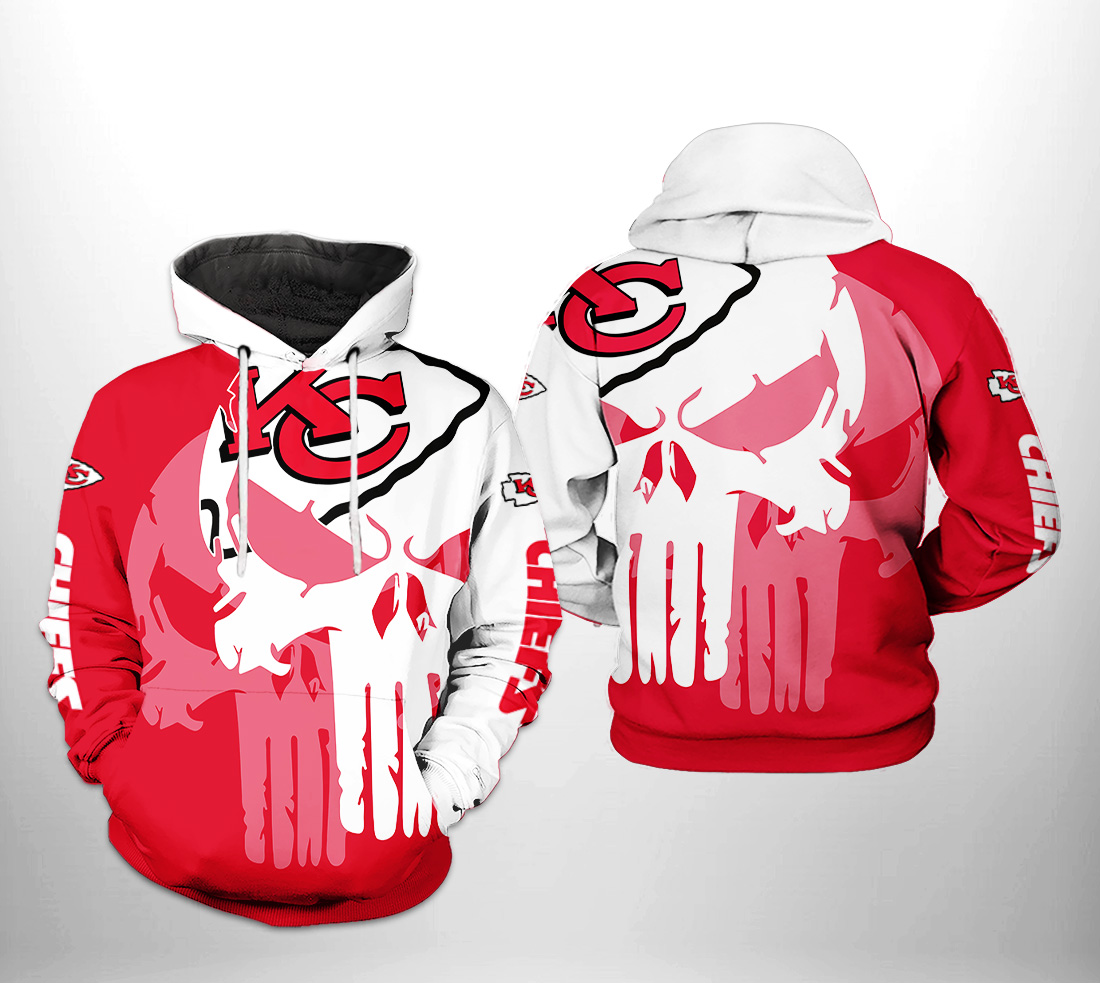 Kansas City Chiefs Nfl Us Flag Skull Team 3D All Over Print Zip Up