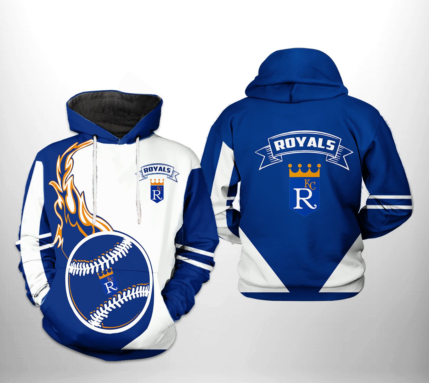 MLB Kansas City Royals Camouflage Blue Hoodie, Zip Hoodie 3D All