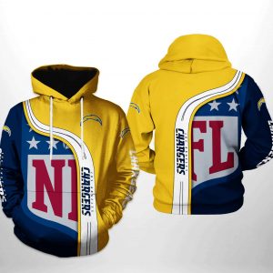 San Diego Chargers NFL Camouflage Blue Hoodie, Zip Hoodie 3D All