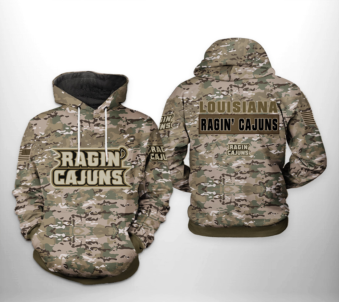 Louisiana Ragin' Cajuns Comfort Wash Fleece Pullover Hoodie - Black