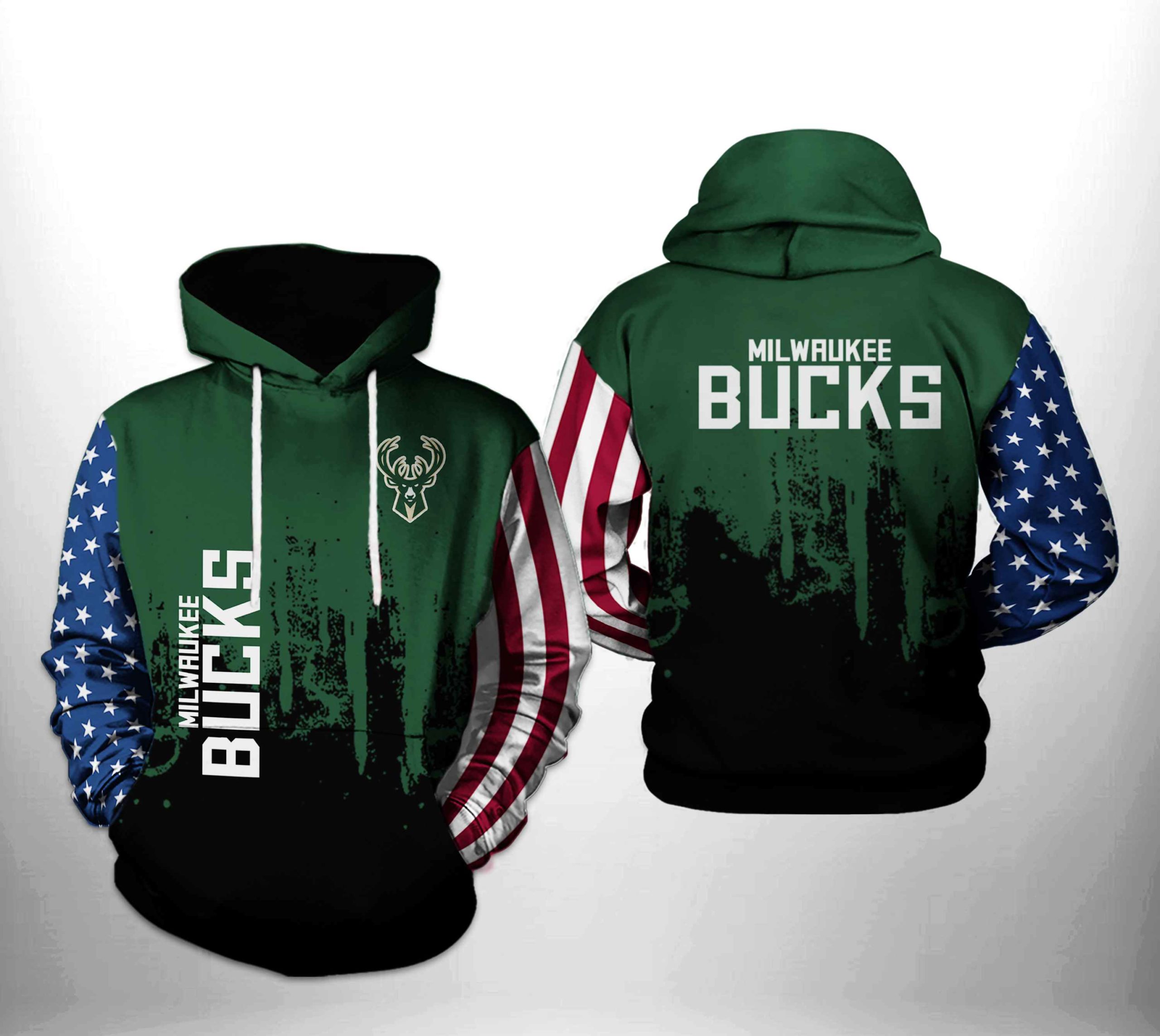 Milwaukee Bucks NBA Team US 3D Printed Hoodie/Zipper Hoodie