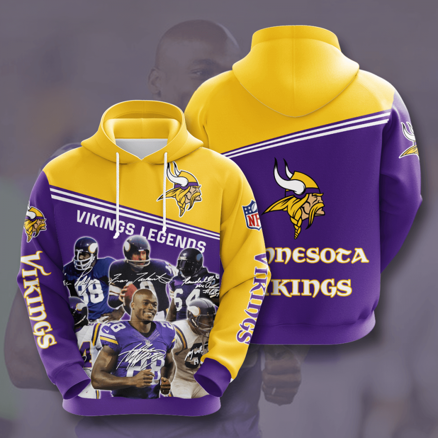 NFL Minnesota Vikings Yellow Violet Bomber Jacket 3D For Fans