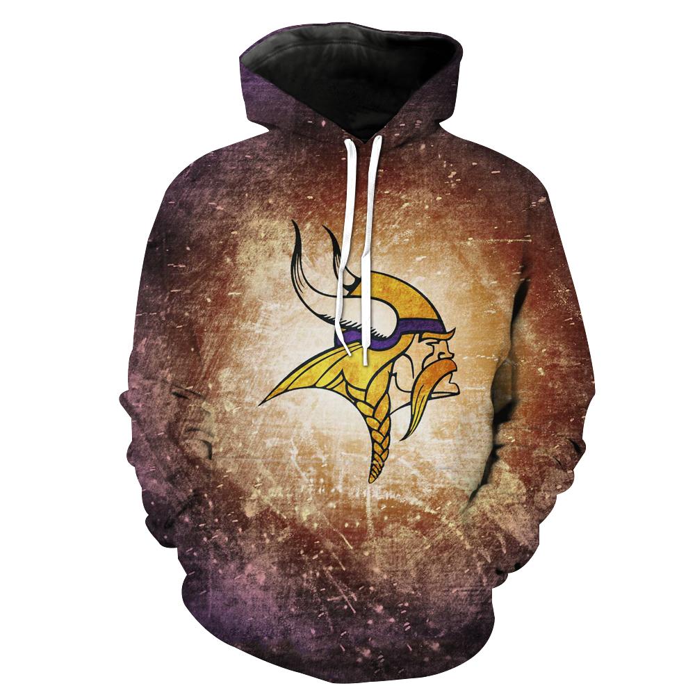 NFL Minnesota Vikings Camo And US Flag Pattern All Over Printed 3D