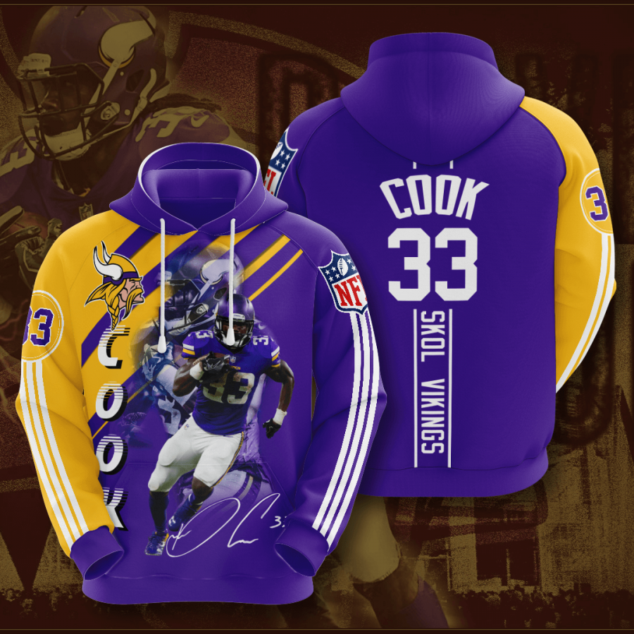 Minnesota Vikings 3D Printed Hoodie/Zipper Hoodie