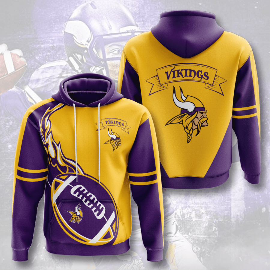 Minnesota Vikings 3D Printed Hoodie/Zipper Hoodie