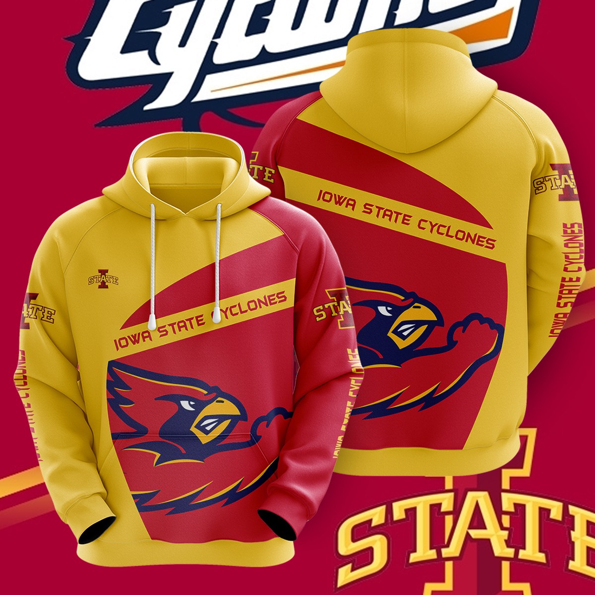 Ncaa Iowa State Cyclones 3D Printed Hoodie/Zipper Hoodie