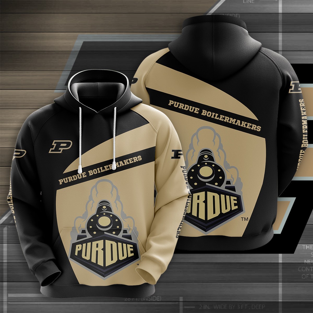 Ncaa Purdue Boilermakers 3D Printed Hoodie/Zipper Hoodie