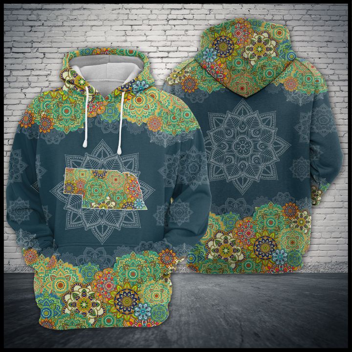 Nebraska Floral Mandala 3D Printed Hoodie/Zipper Hoodie