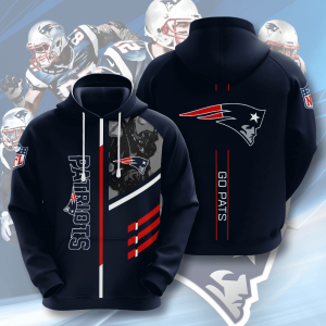 New England Patriots Football 3D Hoodie Logo Nfl Ball 3D