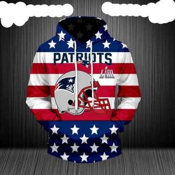 New England Patriots 3D Printed Hoodie/Zipper Hoodie