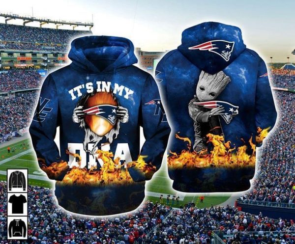 New England Patriots NFL Team Pattern Mix 3D Printed Hoodie/Zipper Hoodie -  Travels in Translation