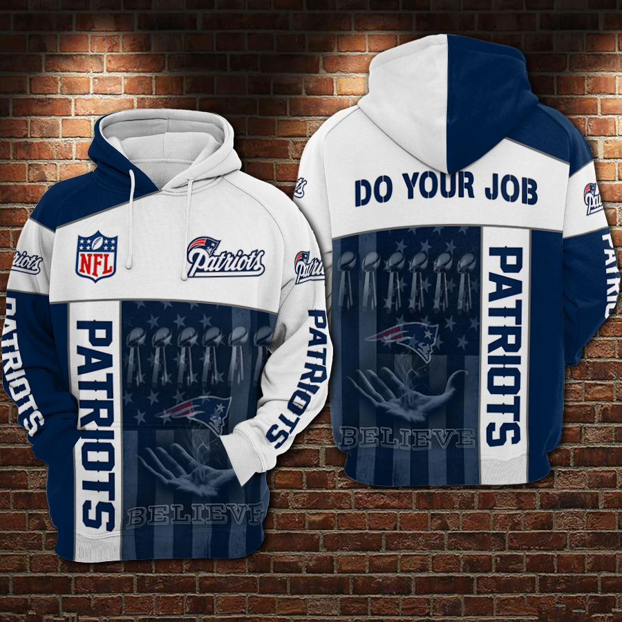 New England Patriots 3D Printed Hoodie/Zipper Hoodie