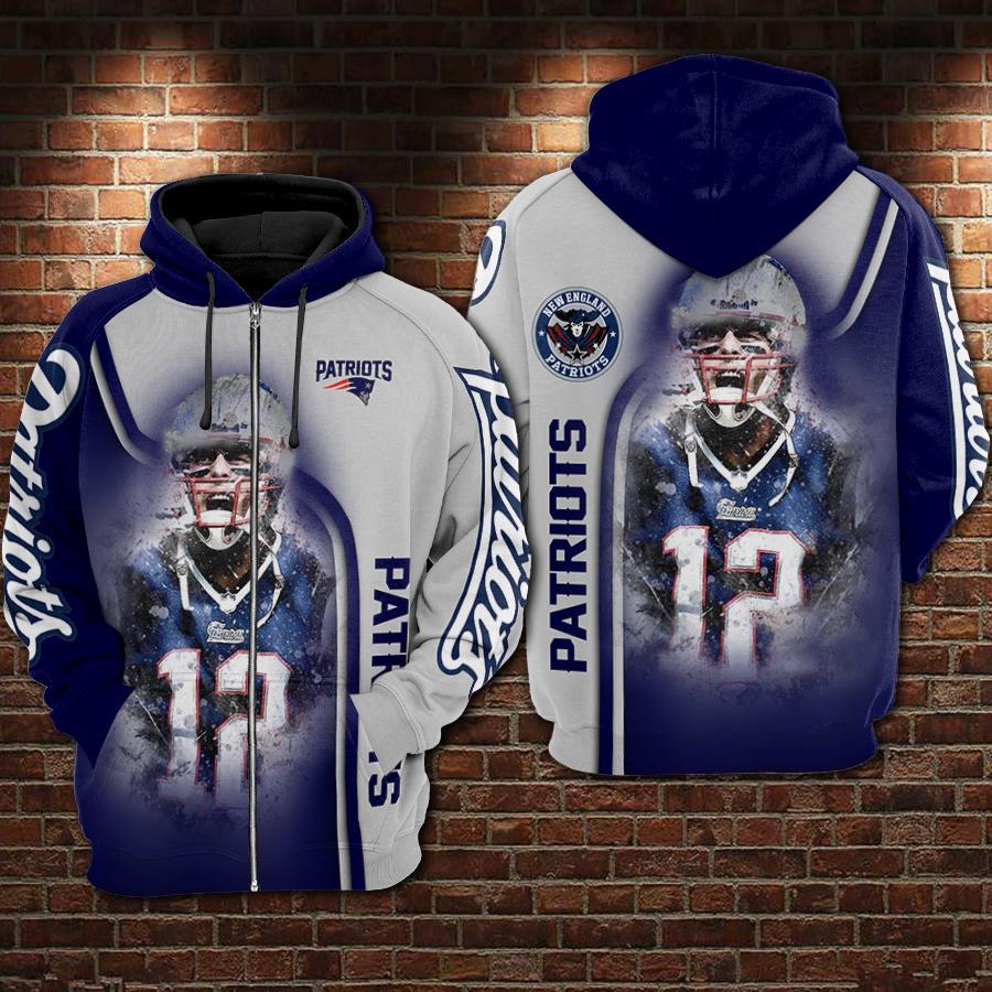 New England Patriots NFL Team Pattern Mix 3D Printed Hoodie/Zipper Hoodie -  Travels in Translation