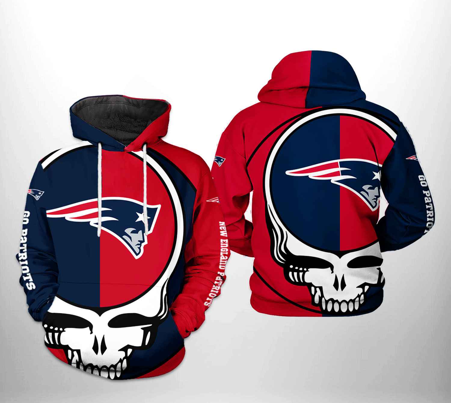 New England Patriots Star America 3D Hoodie All Over Printed - T-shirts Low  Price