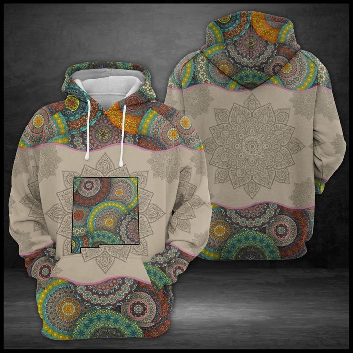 New Mexico State Mandala 3D Printed Hoodie/Zipper Hoodie