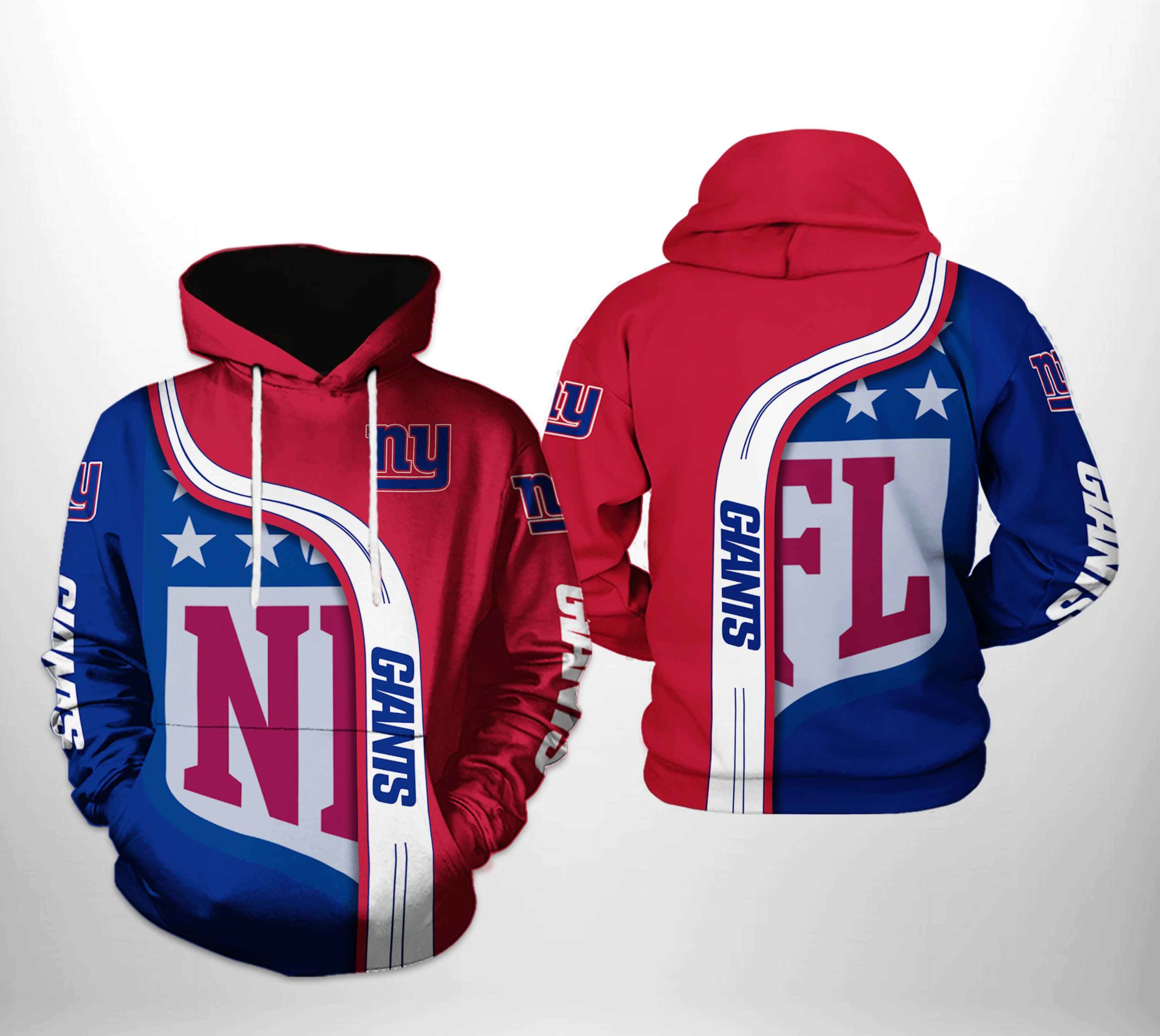 New York Giants NFL Team US 3D Printed Hoodie/Zipper Hoodie