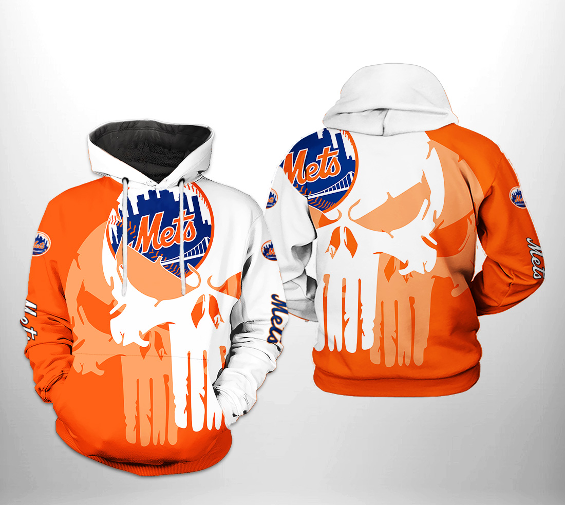 New York Mets MLB Camo Team 3D Printed Hoodie/Zipper Hoodie