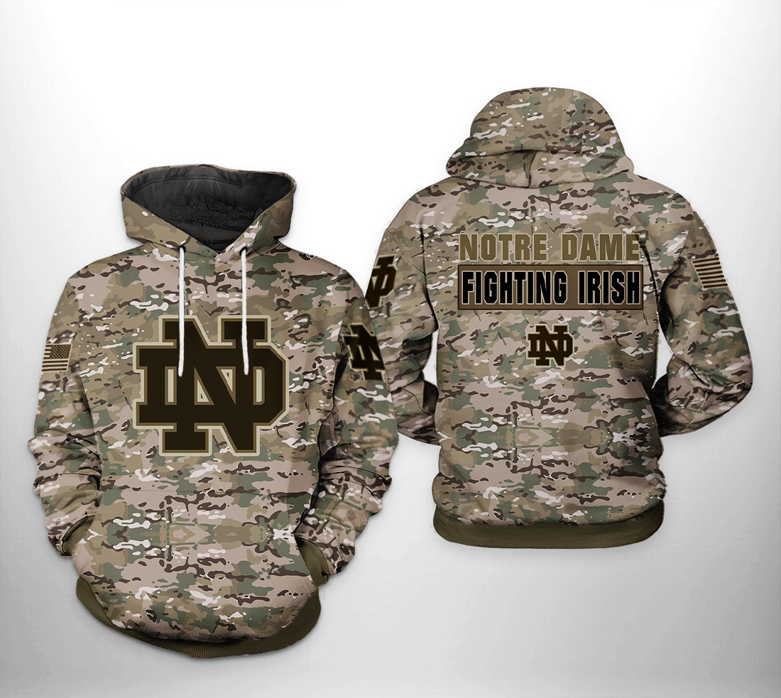 Camo notre dame hoodie sale