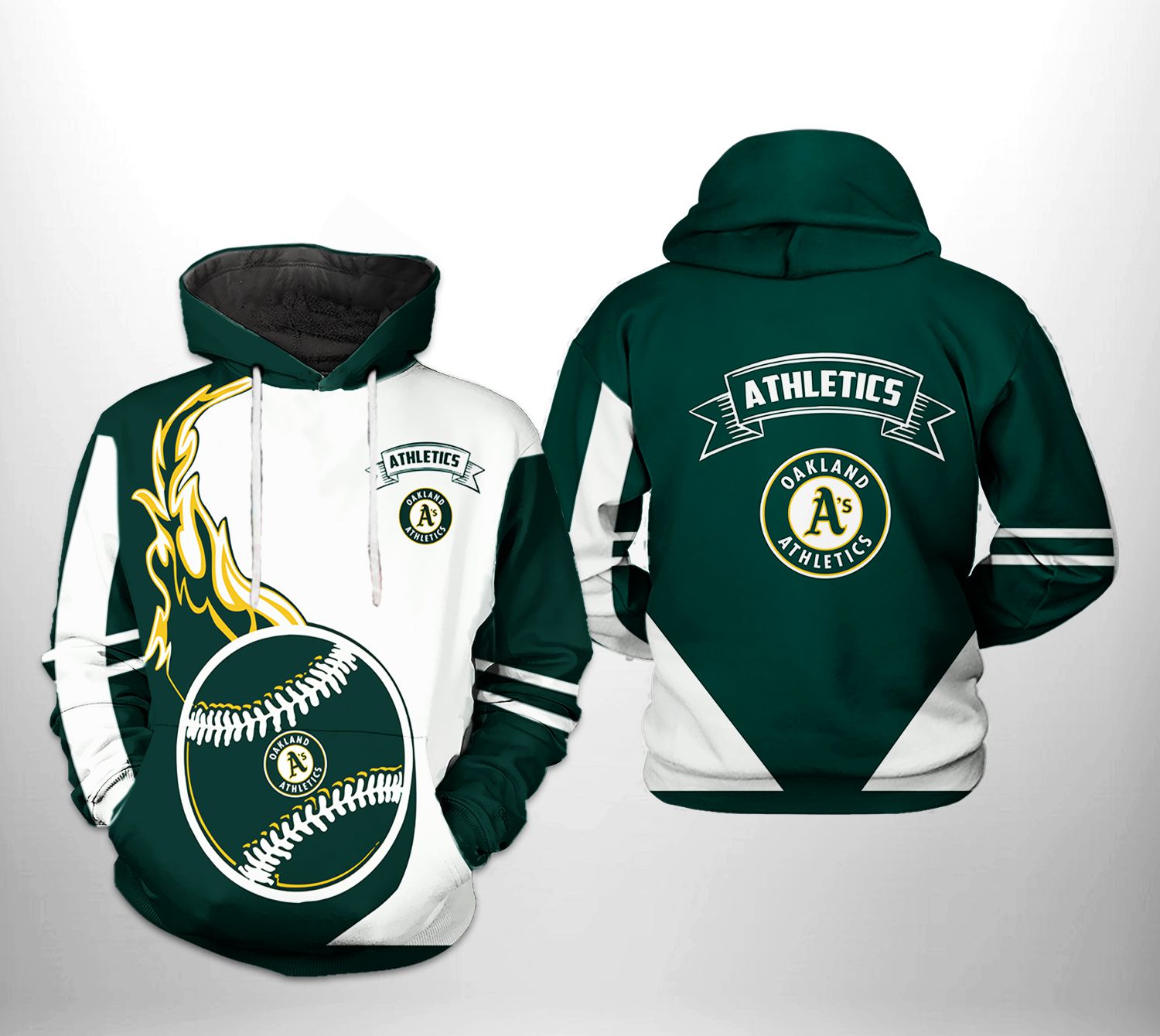 Oakland Athletics MLB Team 3D Printed Hoodie/Zipper Hoodie