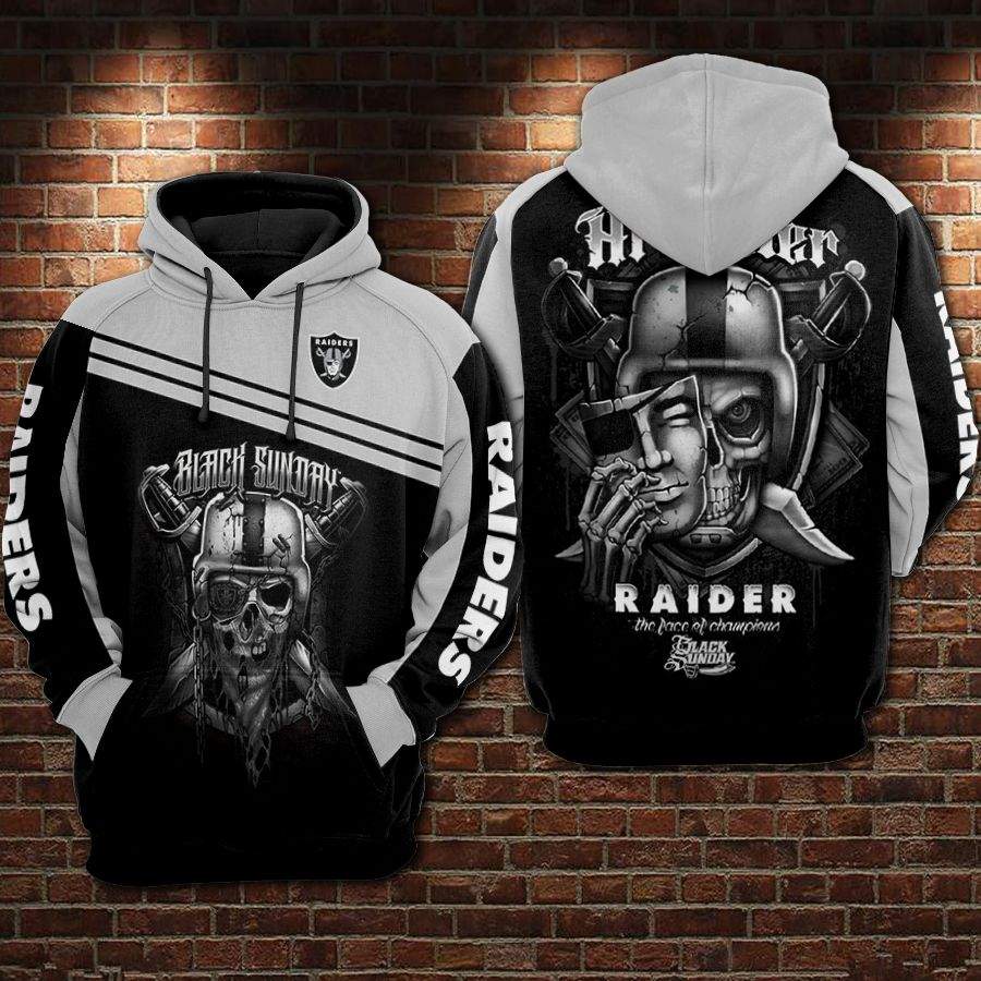 Oakland Raiders NFL 3D Hoodie Print Full 