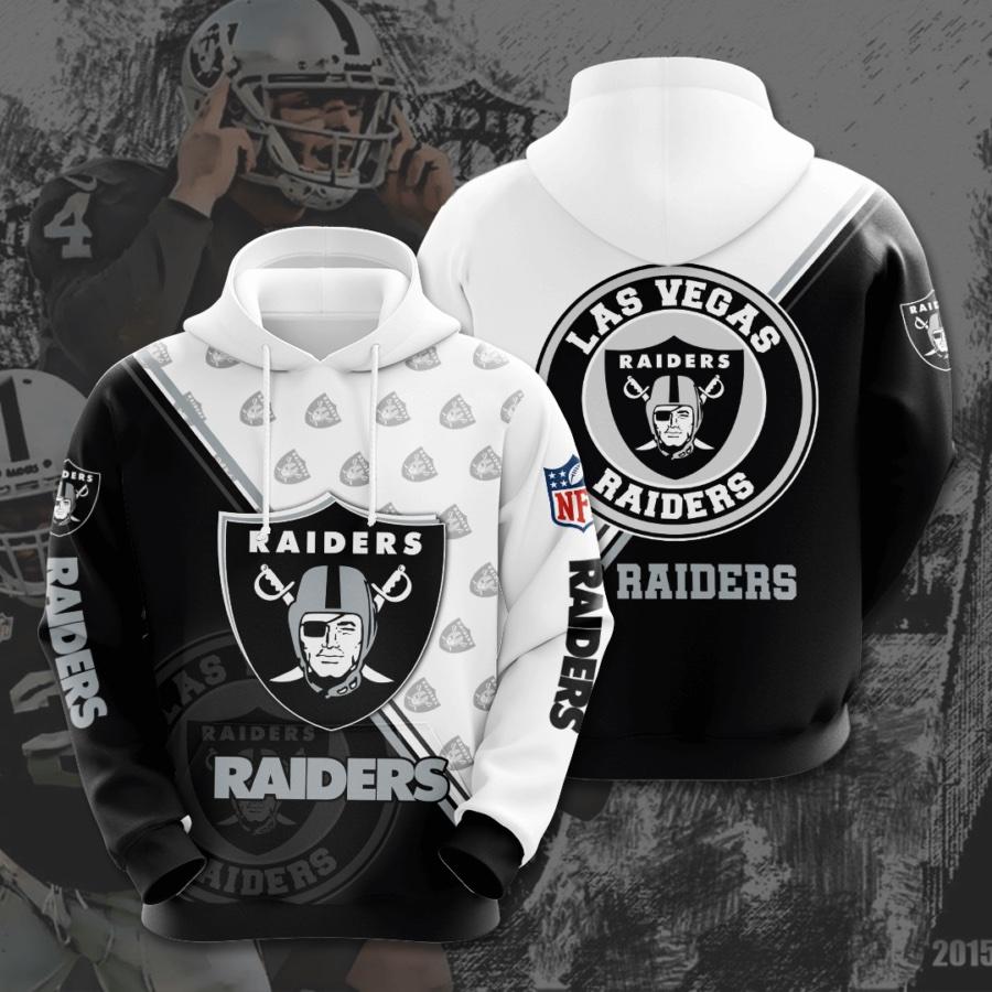 Oakland Raiders Nfl Hoodie Zip 3d Print –