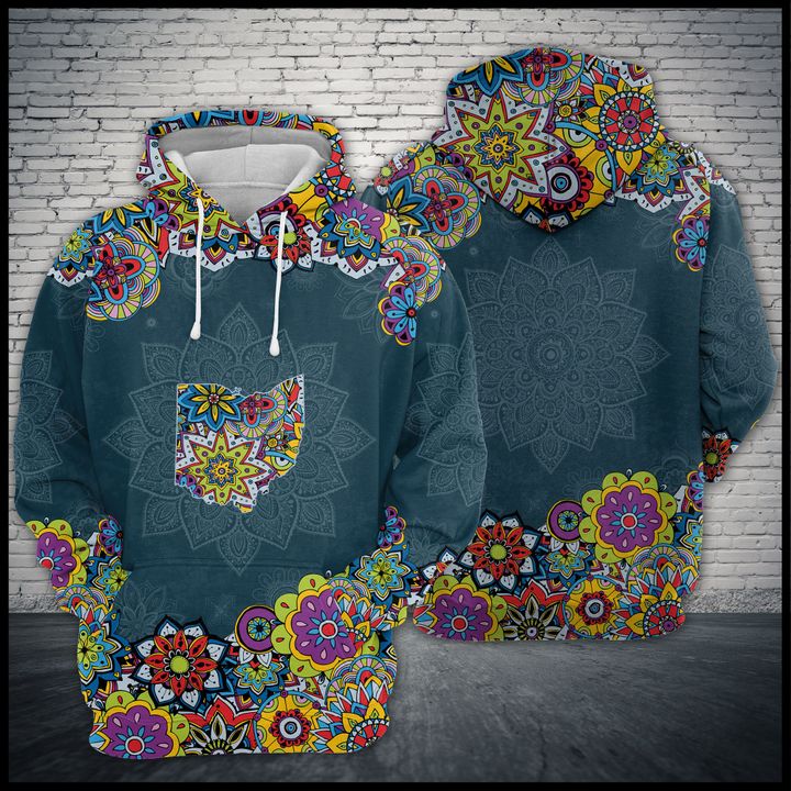 Ohio State Mandala 3D Printed Hoodie/Zipper Hoodie