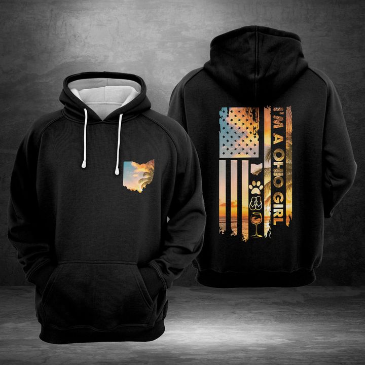 Ohio Us Girl 3D Printed Hoodie/Zipper Hoodie