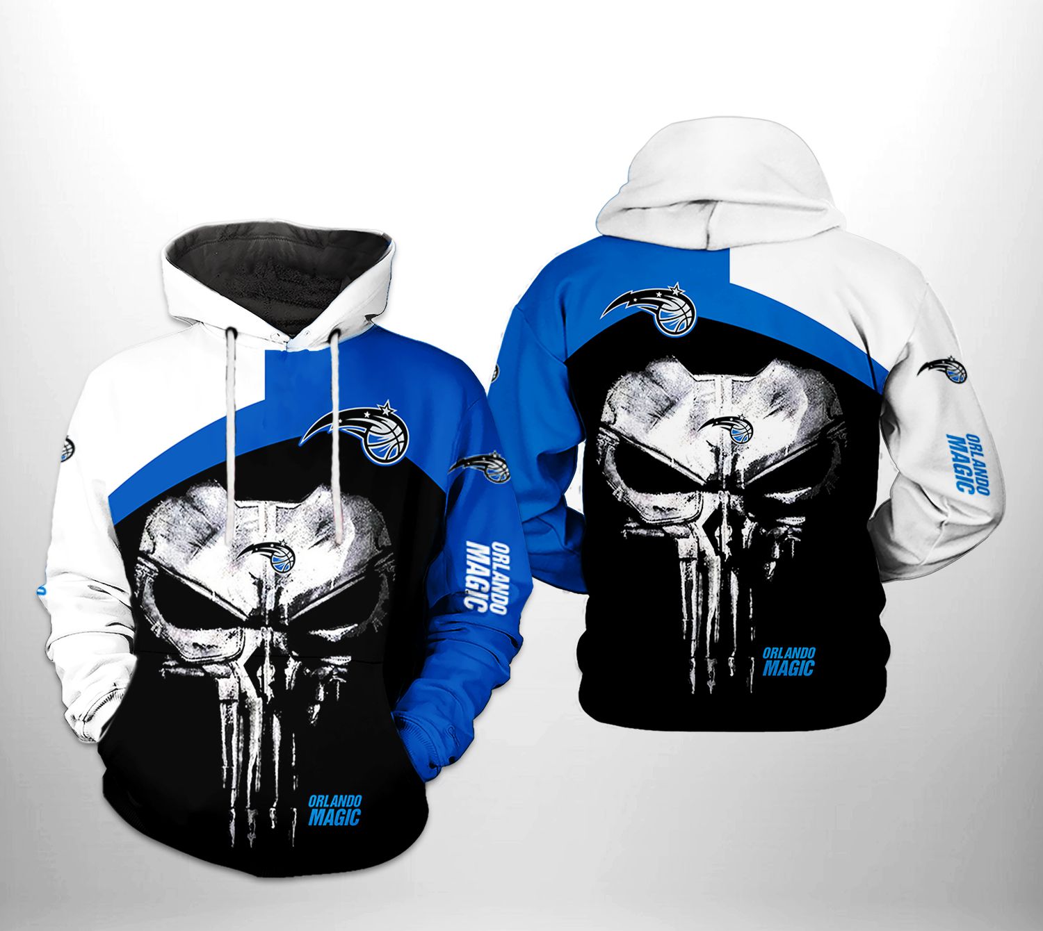 Orlando Magic NBA Skull Punisher Team 3D Printed Hoodie/Zipper Hoodie