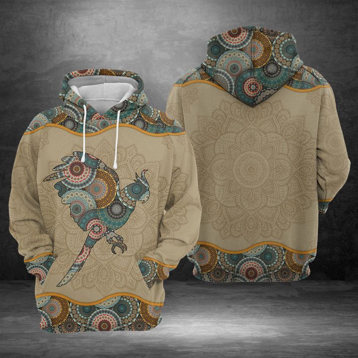 Parrot Mandala 3D Printed Hoodie/Zipper Hoodie