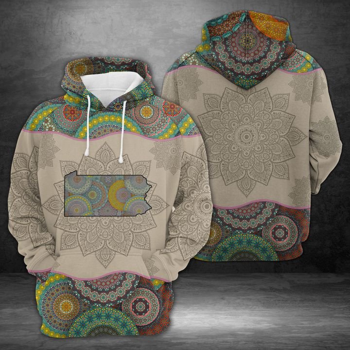 Pennsylvania Mandala 3D Printed Hoodie/Zipper Hoodie