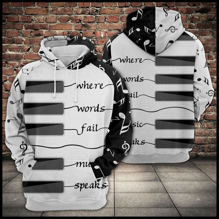 Piano Music 3D Printed Hoodie/Zipper Hoodie