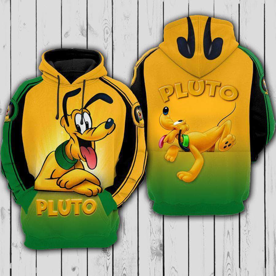 Pluto Cute Happy Art 3D Printed Hoodie/Zipper Hoodie