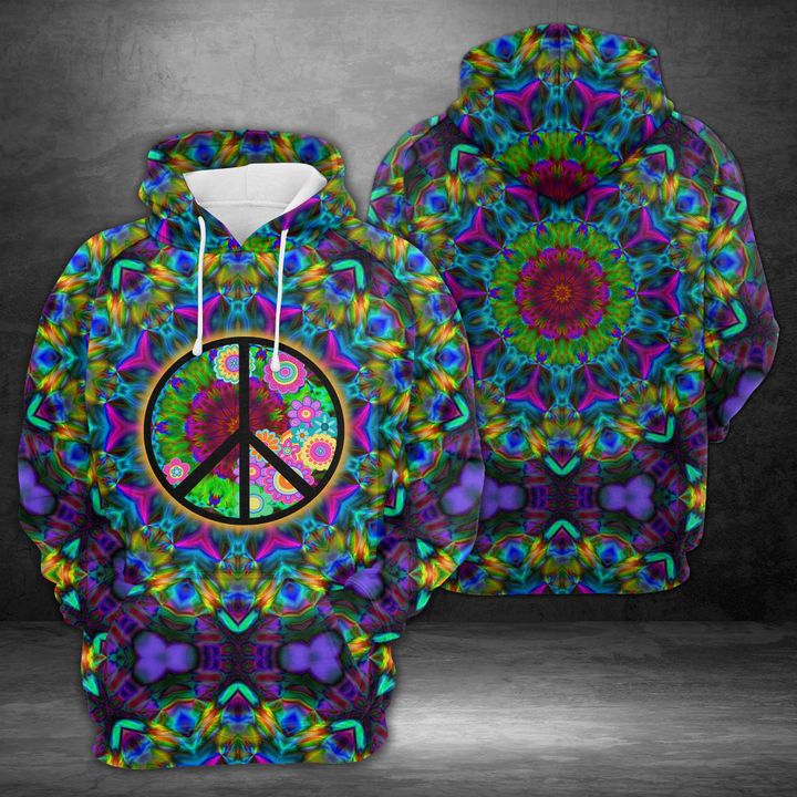 Purple Flower Hipp 3D Printed Hoodie/Zipper Hoodie