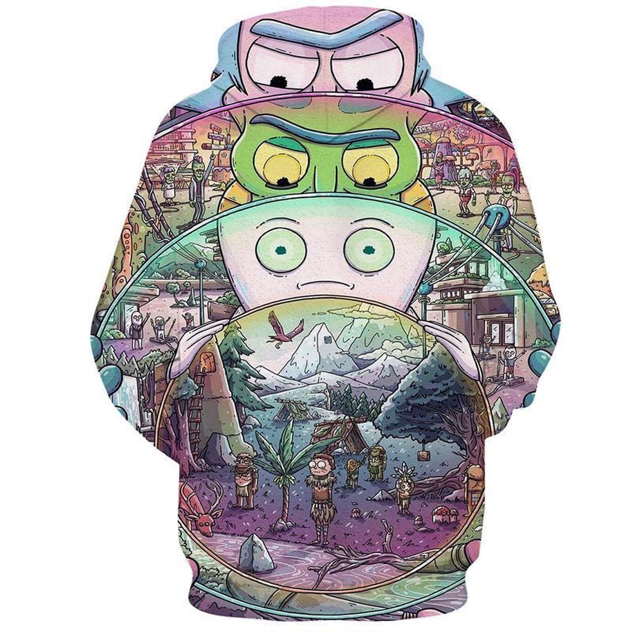 Rick And Morty 3D Printed Hoodie/Zipper Hoodie