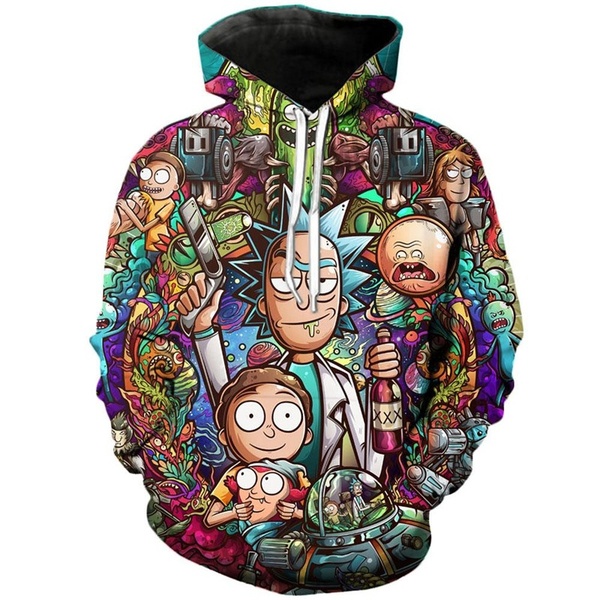 Rick And Morty 3D Printed Hoodie/Zipper Hoodie