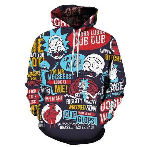 Rick And Morty 3D Printed Hoodie/Zipper Hoodie