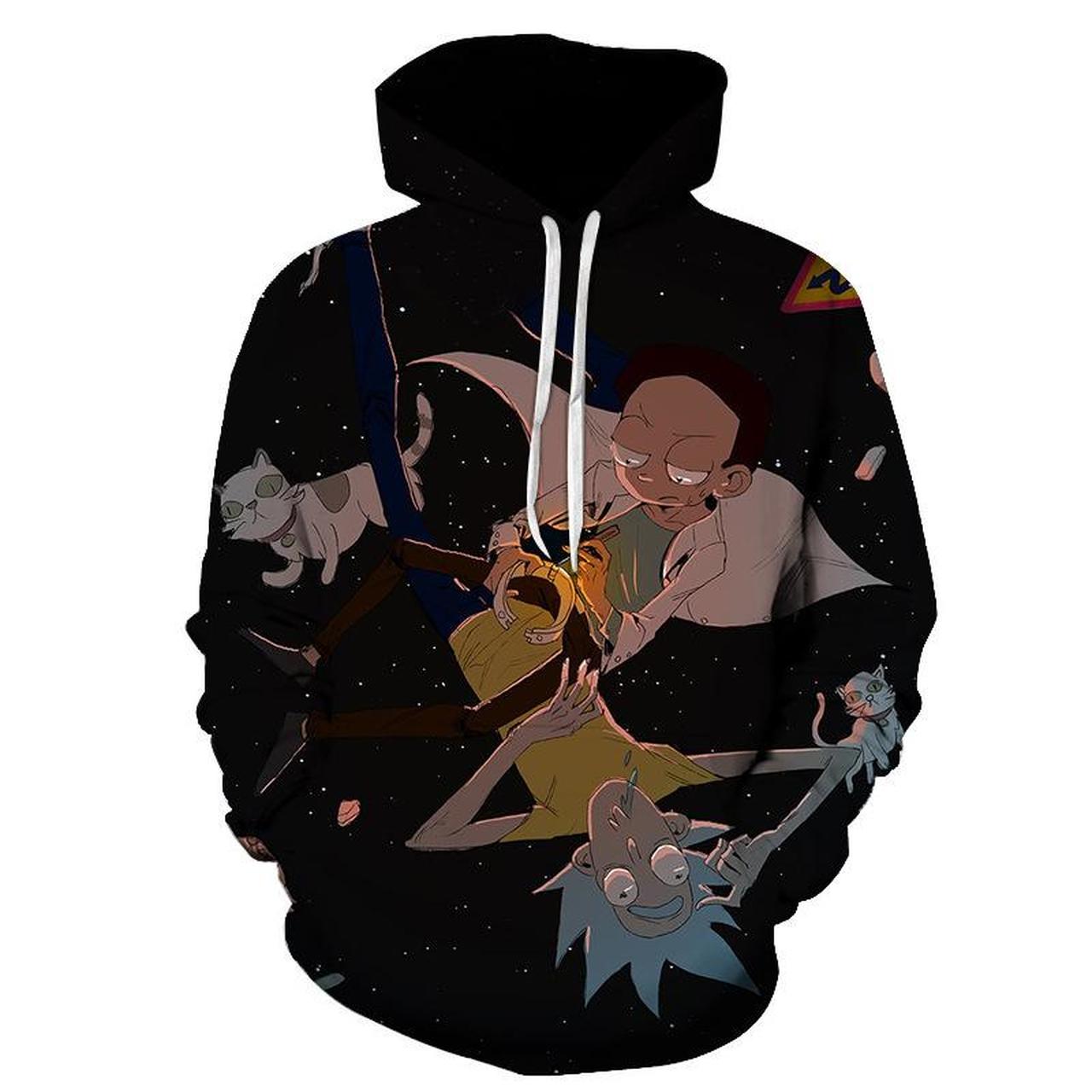 Rick And Morty Blue 3d Printed Hoodie Zipper Hoodie Travels In