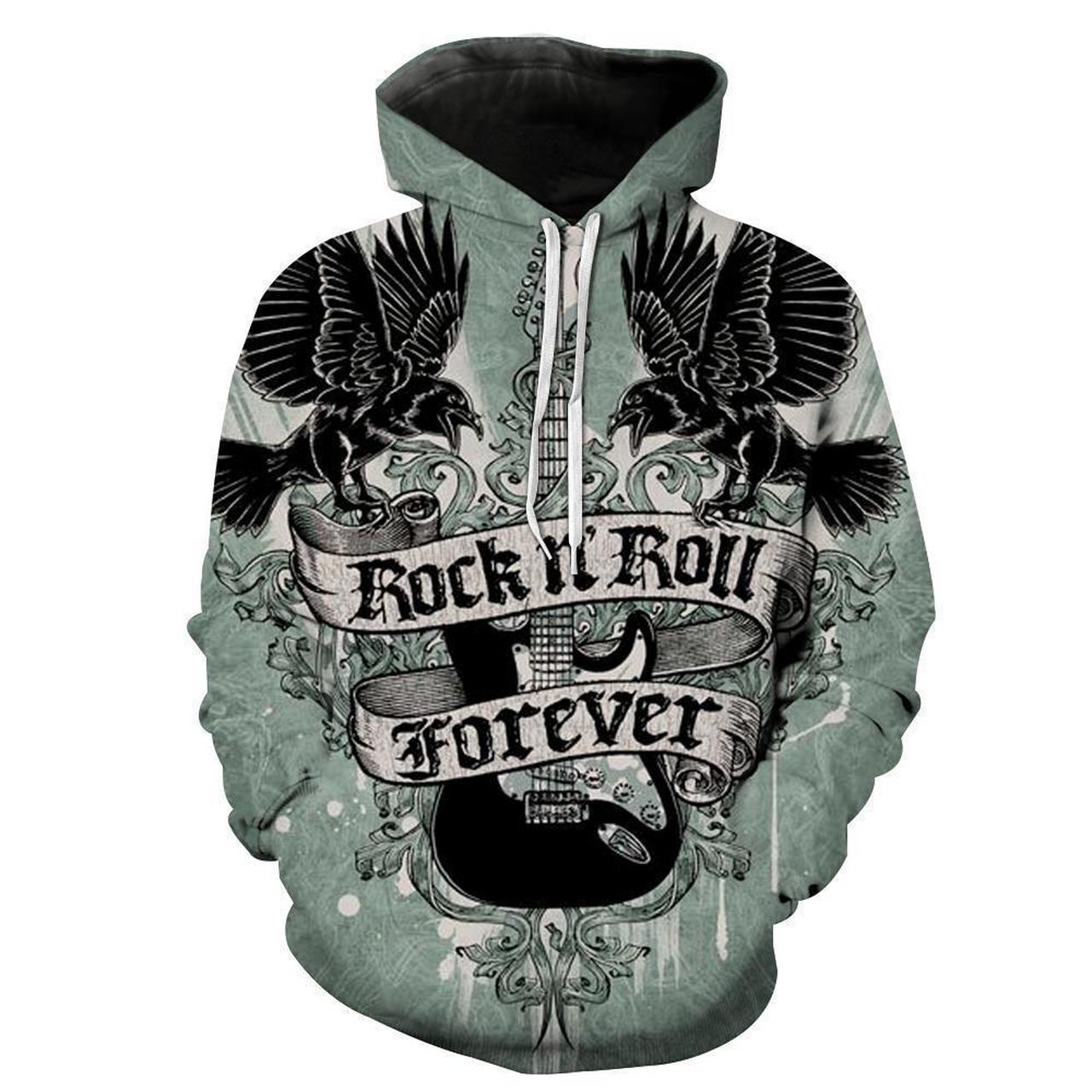 Rock N Roll 3D Printed Hoodie/Zipper Hoodie - Travels in ...