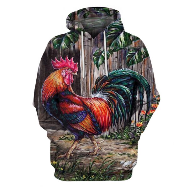 Rooster 3D Printed Hoodie/Zipper Hoodie